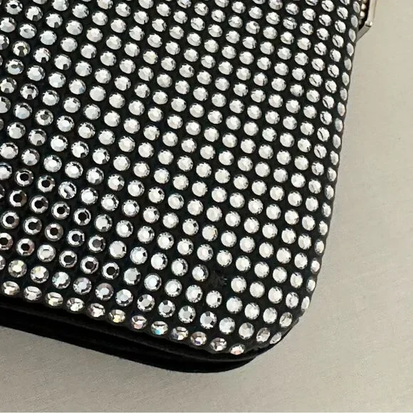 Judith Leiber Swarovski Crystal Evening Bag Clutch with Chain Mirror Comb Glam - Picture 13 of 16